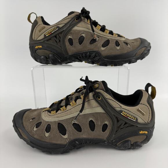 Merrell Men's Chameleon III Hiking Shoes 9.5 Brown Gore-Tex Gunsmoke Ventilator - Picture 1 of 8